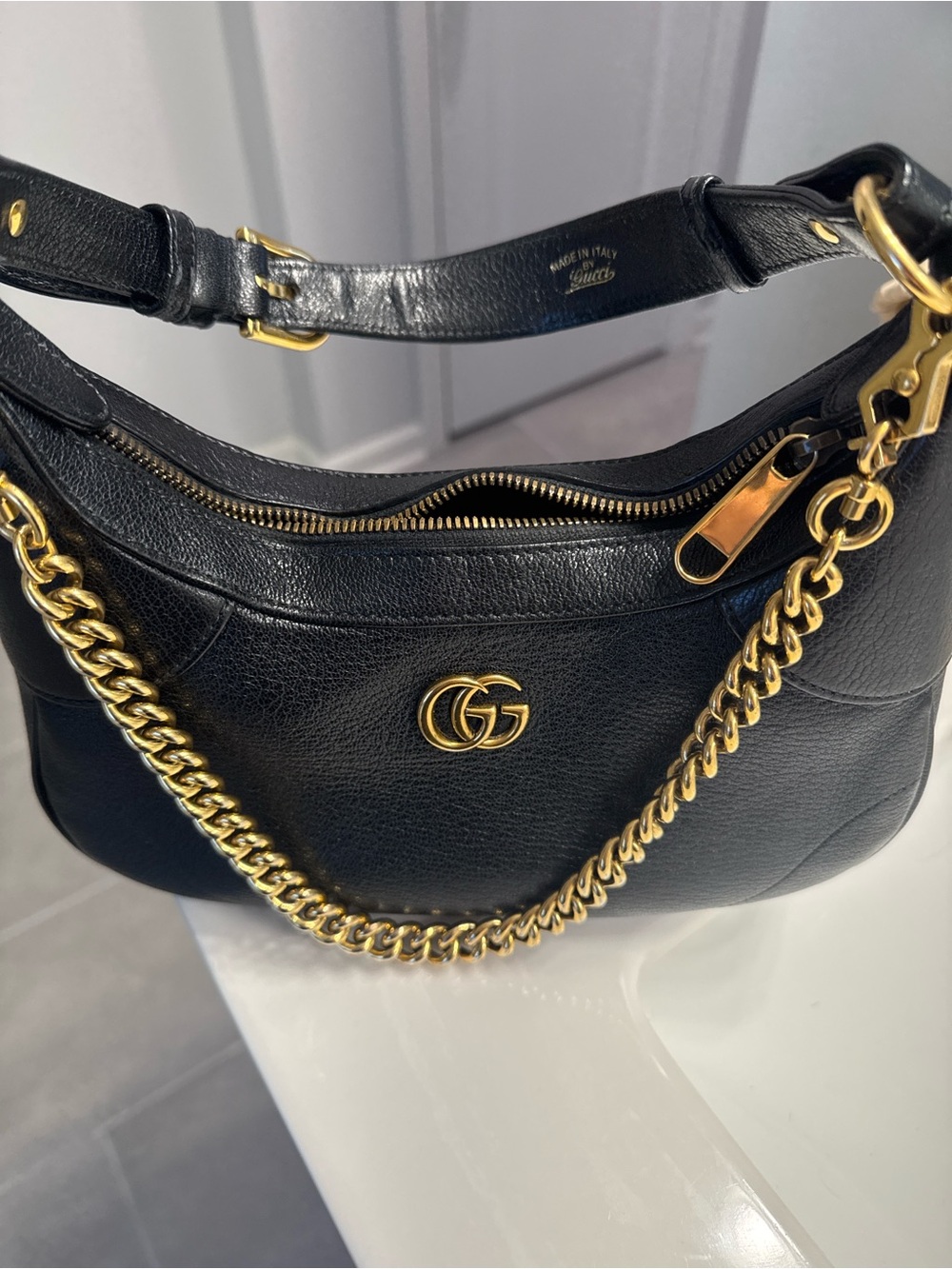 Gucci Black Goatskin Aphrodite Small Handbag - Picture 9 of 9